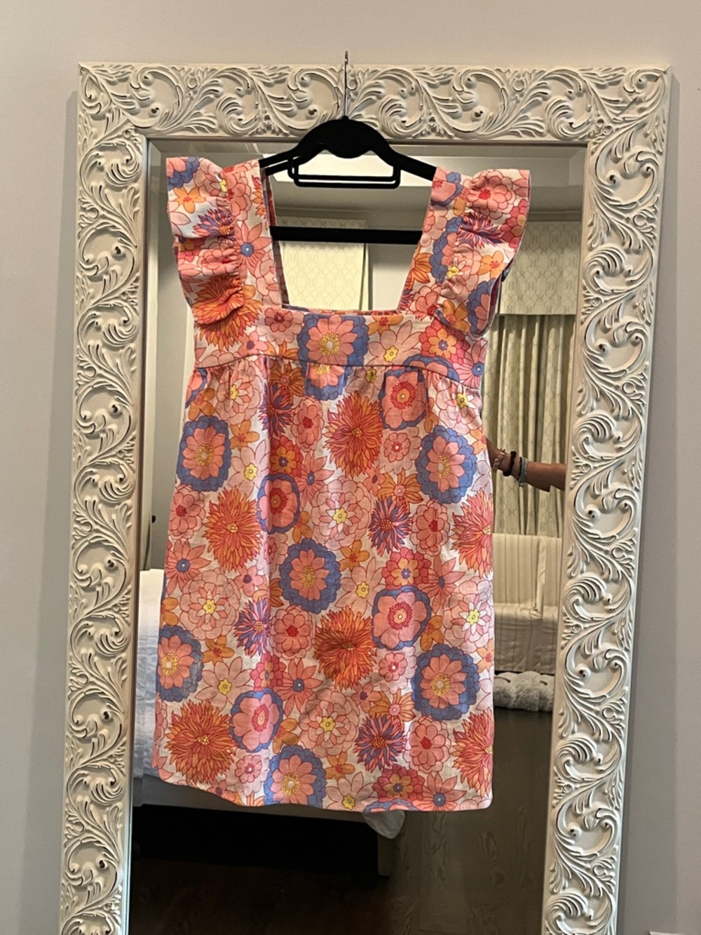 Tuckernuck Coral & Blue Floral Dress